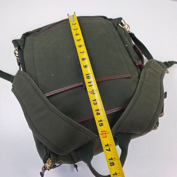 Vintage ORVIS Battenkill Canvas & Leather Backpack Carry On 90s Fly Fishing Bag - Picture 8 of 11